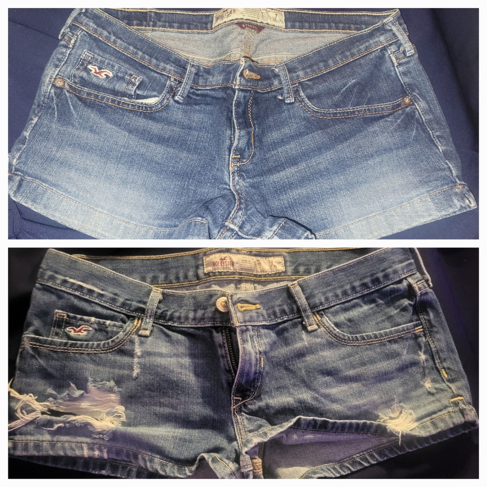 2 pairs Hollister jean shorts size 7